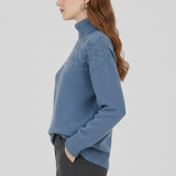 Blanche | Pull Torsade a Col Roule