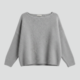 Roxane | Pull Encolure Large en Maille Brossee