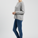 Roxane | Pull Encolure Large en Maille Brossee
