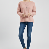 Roxane | Pull Encolure Large en Maille Brossee