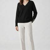 Philippine | Pull Col en V a Poignets Boutonnes