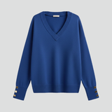 Philippine | Pull Col en V a Poignets Boutonnes