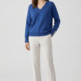 Philippine | Pull Col en V a Poignets Boutonnes