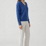 Philippine | Pull Col en V a Poignets Boutonnes