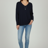 Delphine | Pull Col en V Epaules Tombantes