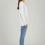 Delphine | Pull Col en V Epaules Tombantes