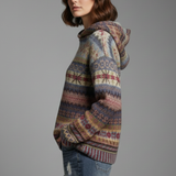 Alix | Sweat a Capuche en Maille a Motif Geometrique