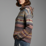 Alix | Sweat a Capuche en Maille a Motif Geometrique