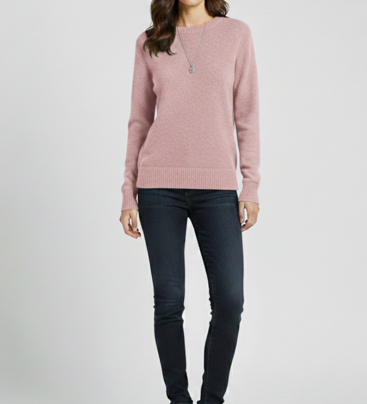 Severine | Pull Col Rond a Ourlet Cotele
