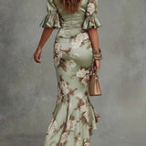 Malwina | Robe Maxi à Manches Cloche