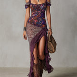 Kalina | Robe Maxi Imprimé Léopard et Fleurs