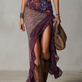 Kalina | Robe Maxi Imprimé Léopard et Fleurs