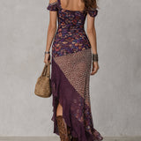 Kalina | Robe Maxi Imprimé Léopard et Fleurs