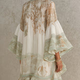 Rosalia | Robe Mini à Volants Rayures Vertes