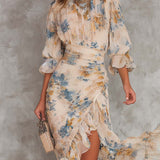 Alira | Robe Maxi Asymétrique à Motif Floral