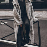 Lucile | Cardigan Long Oversize en Maille Côtelée