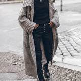 Lucile | Cardigan Long Oversize en Maille Côtelée