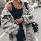 Lucile | Cardigan Long Oversize en Maille Côtelée