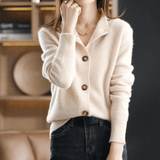 Élodie | Cardigan en Maille Élégant à Col Ouvert pour Femme