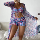 Joëlle - Ensemble bikini 3 pièces imprimé