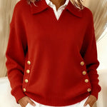 Vynette | Pull Col en V à Col Polo