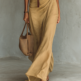 Juliette – Robe Maxi Col Revers Manches Longues