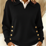 Vynette | Pull Col en V à Col Polo