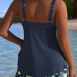 Aurélie - Tankini rayé avec short de plage