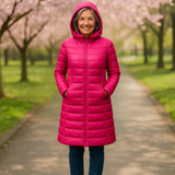 Doudoune Longue Mi-Saison Helsa Rose