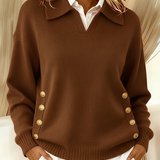Vynette | Pull Col en V à Col Polo