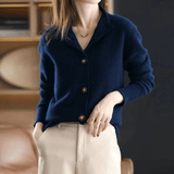 Élodie | Cardigan en Maille Élégant à Col Ouvert pour Femme