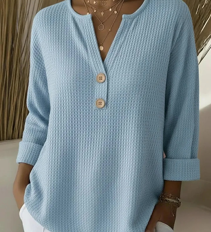 Lucinda | Haut Henley Boutonné