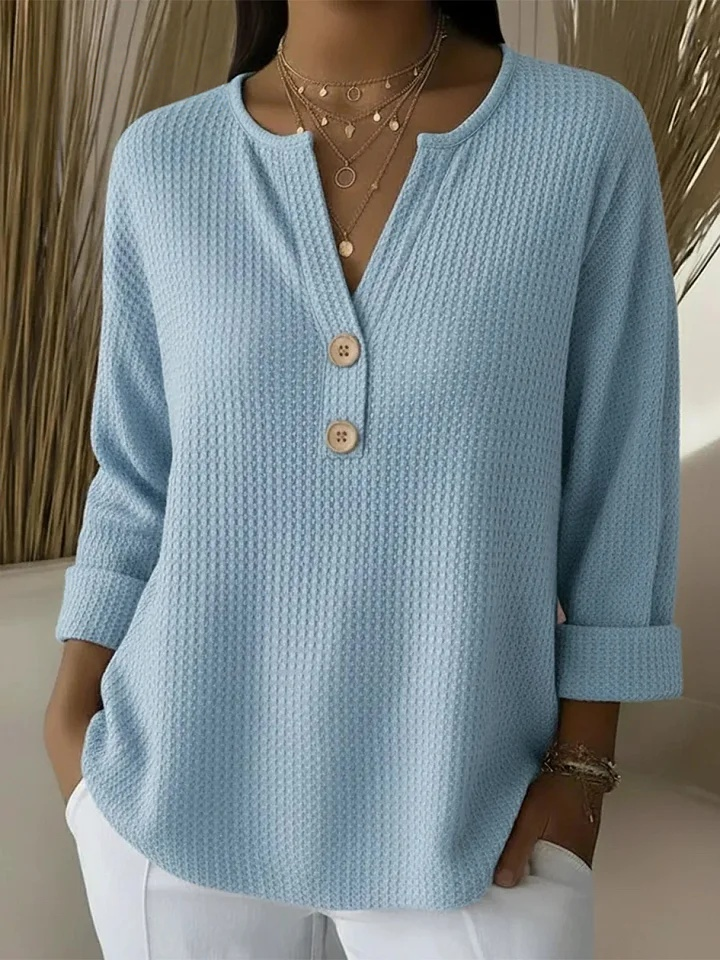 Lucinda | Haut Henley Boutonné