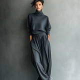 Audrey – Robe Maxi Tricot Col Montant