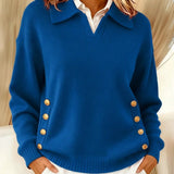 Vynette | Pull Col en V à Col Polo