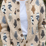 Charlotte | Cardigan Douillet à Imprimé Chat
