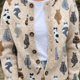 Charlotte | Cardigan Douillet à Imprimé Chat