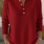 Helena | Pull Henley Boutonné en Maille