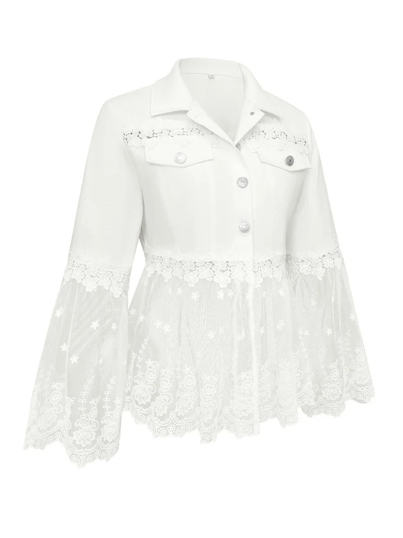 Silvia | Veste à Panneaux de Dentelle