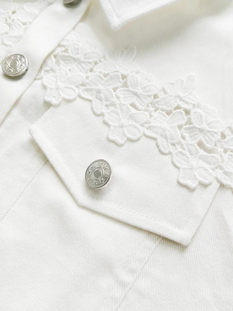 Silvia | Veste à Panneaux de Dentelle