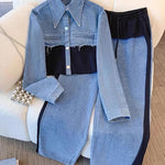 Ruth | Ensemble Veste Courte et Pantalon Large Colorblock