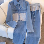 Ruth | Ensemble Veste Courte et Pantalon Large Colorblock