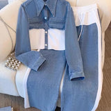 Ruth | Ensemble Veste Courte et Pantalon Large Colorblock