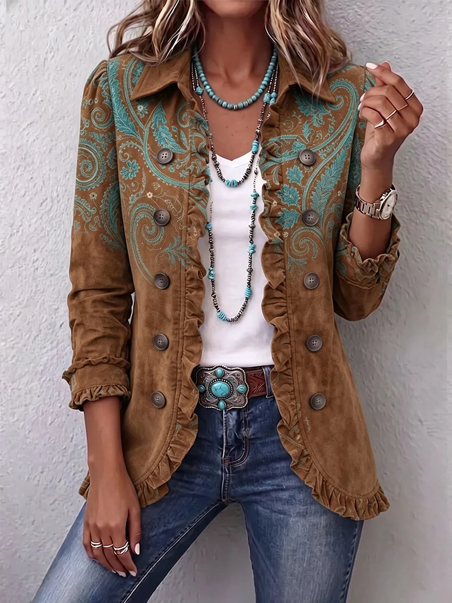 Carmen | Veste à Volants et Imprimé Paisley