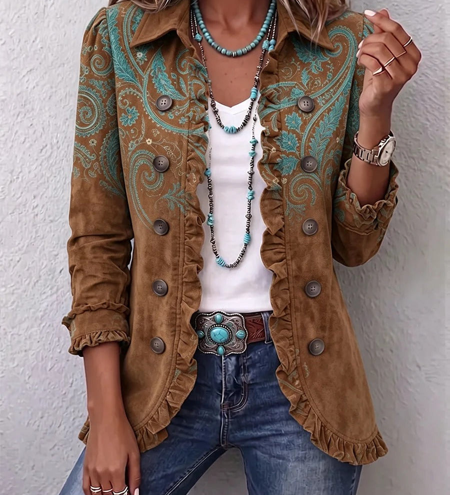 Carmen | Veste à Volants et Imprimé Paisley