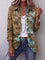 Sandra | Veste Bohème Vintage à Volants et Imprimé Floral Dégradé
