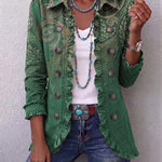 Janira | Veste Bohème à Volants et Imprimé Paisley