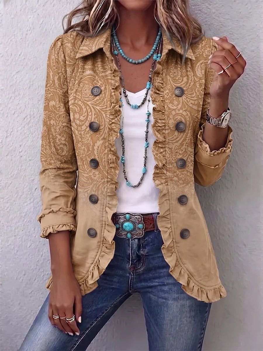 Cristina | Veste à Volants et Imprimé Style Western