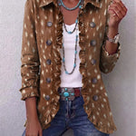 Noa | Veste Bohème à Volants et Imprimé Animalier