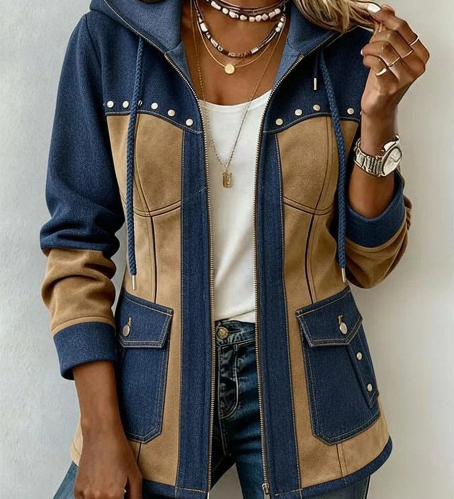 Marina | Veste à Capuche Patchwork